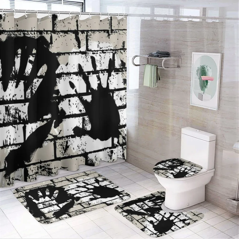 Stencil Sprayed — 4-Piece Bathroom Set preview