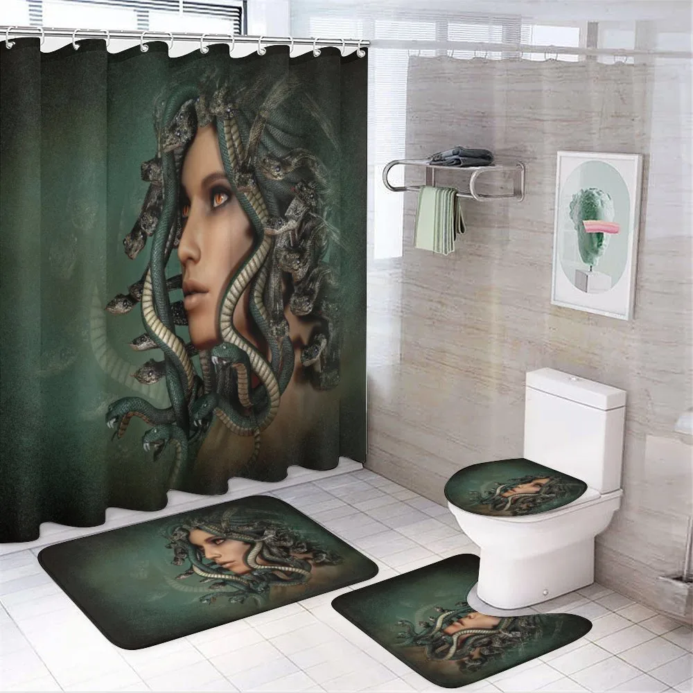 Woman Snakes — 4-Piece Bathroom Set preview