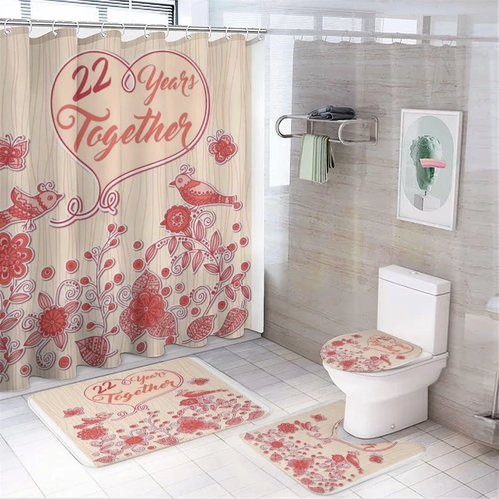 22 Years Together Birds — 4-Piece Bathroom Set preview