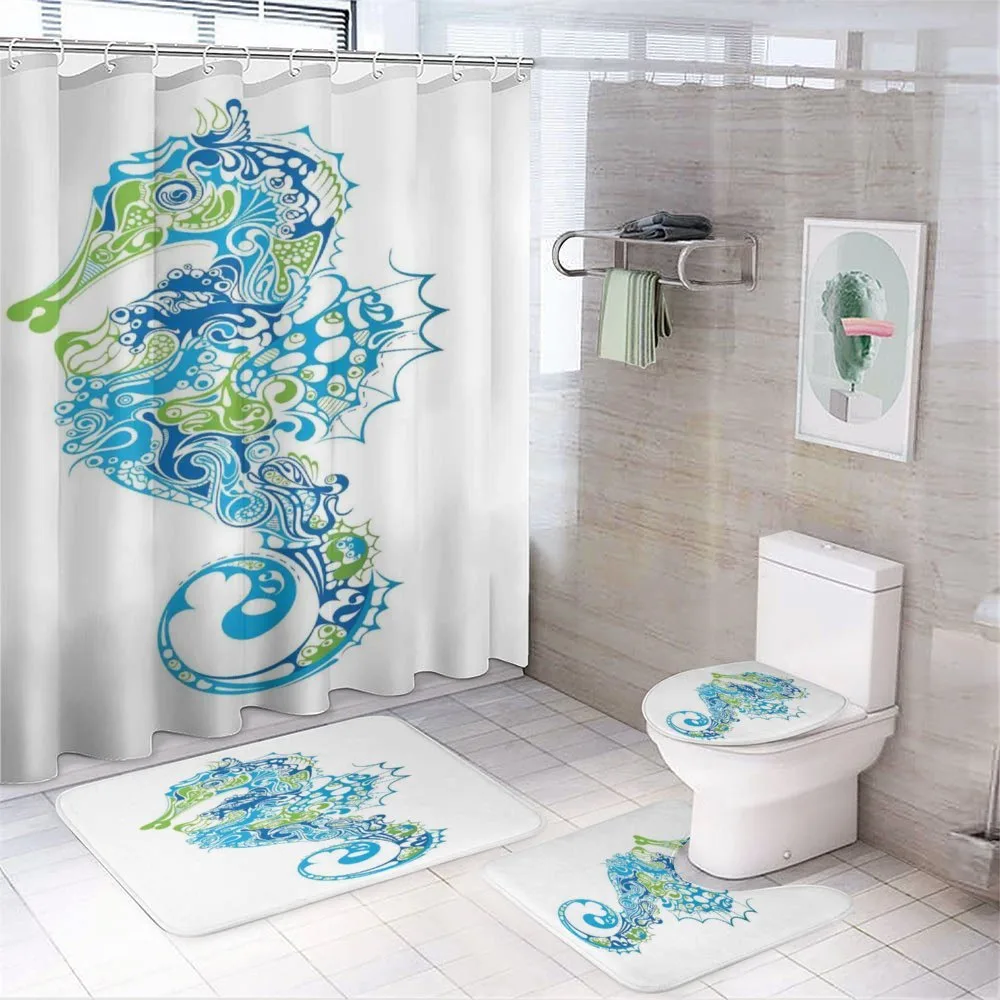 Curvy and Wavy Forms — 4-Piece Bathroom Set preview