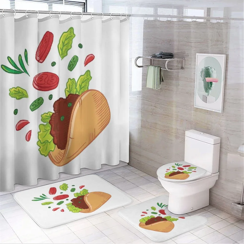 Mexican Tortilla with Veggies — 4-Piece Bathroom Set preview