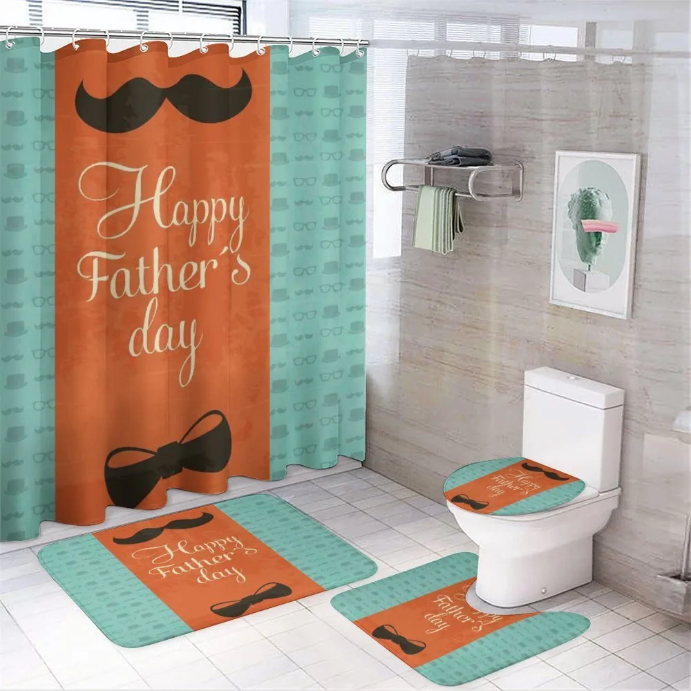 Mustache Bowtie — 4-Piece Bathroom Set preview