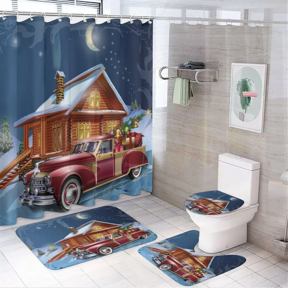 Wooden Lodge Truck — 4-Piece Bathroom Set preview