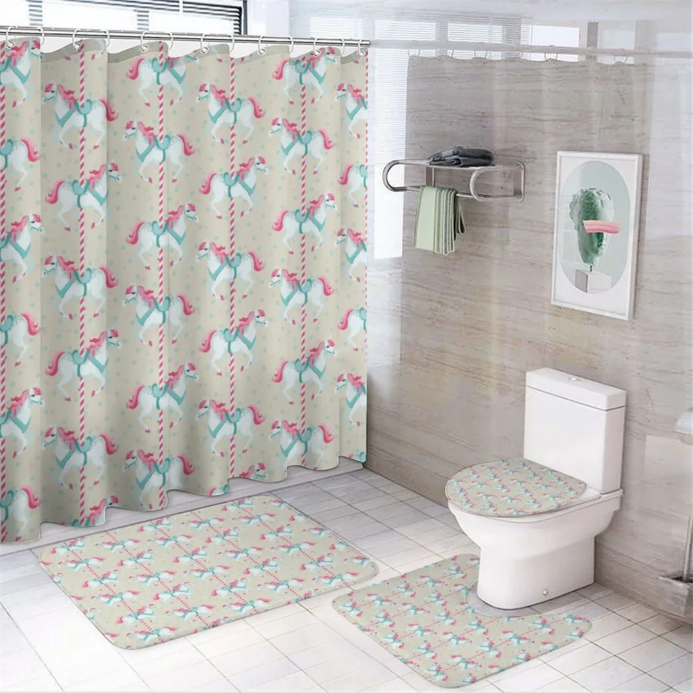 Carousel Festival Motif — 4-Piece Bathroom Set preview
