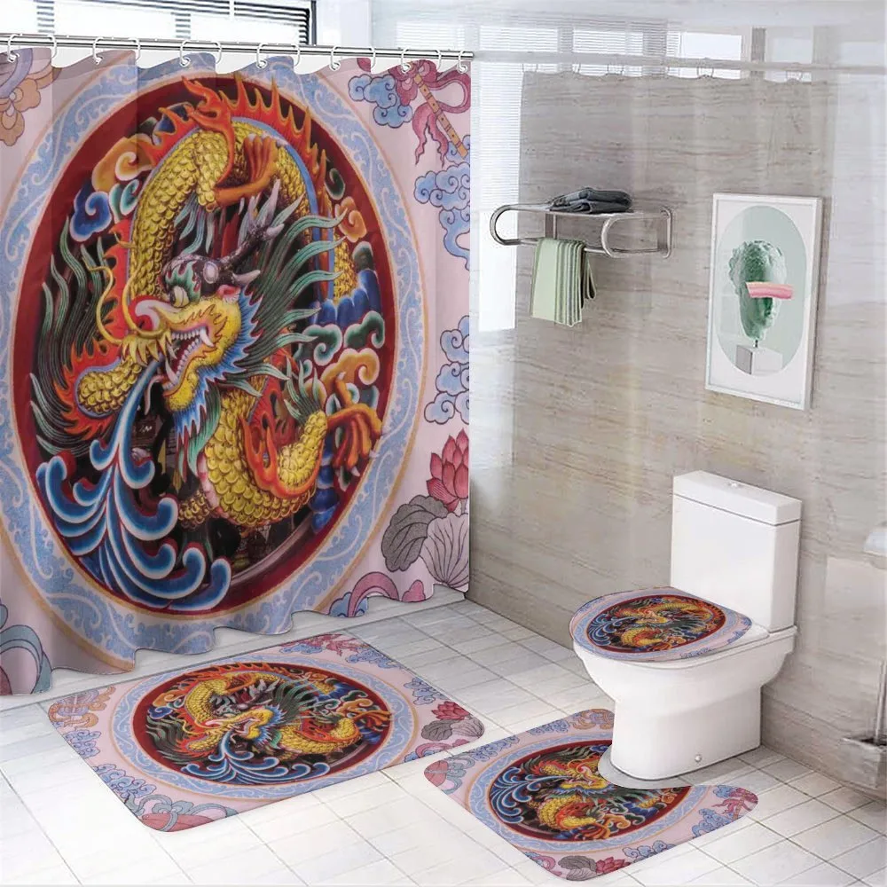 Chinese Dragon Mythical — 4-Piece Bathroom Set preview