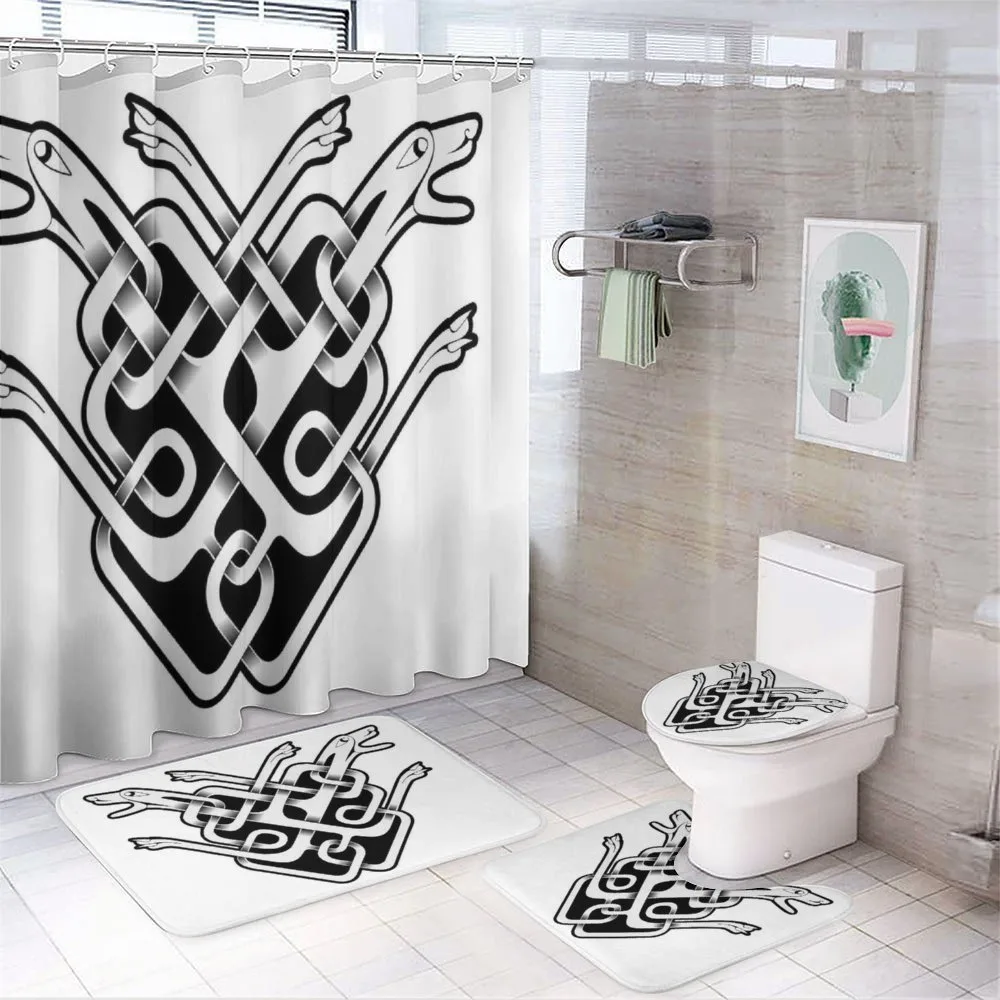 Old Style Dog Heads — 4-Piece Bathroom Set preview