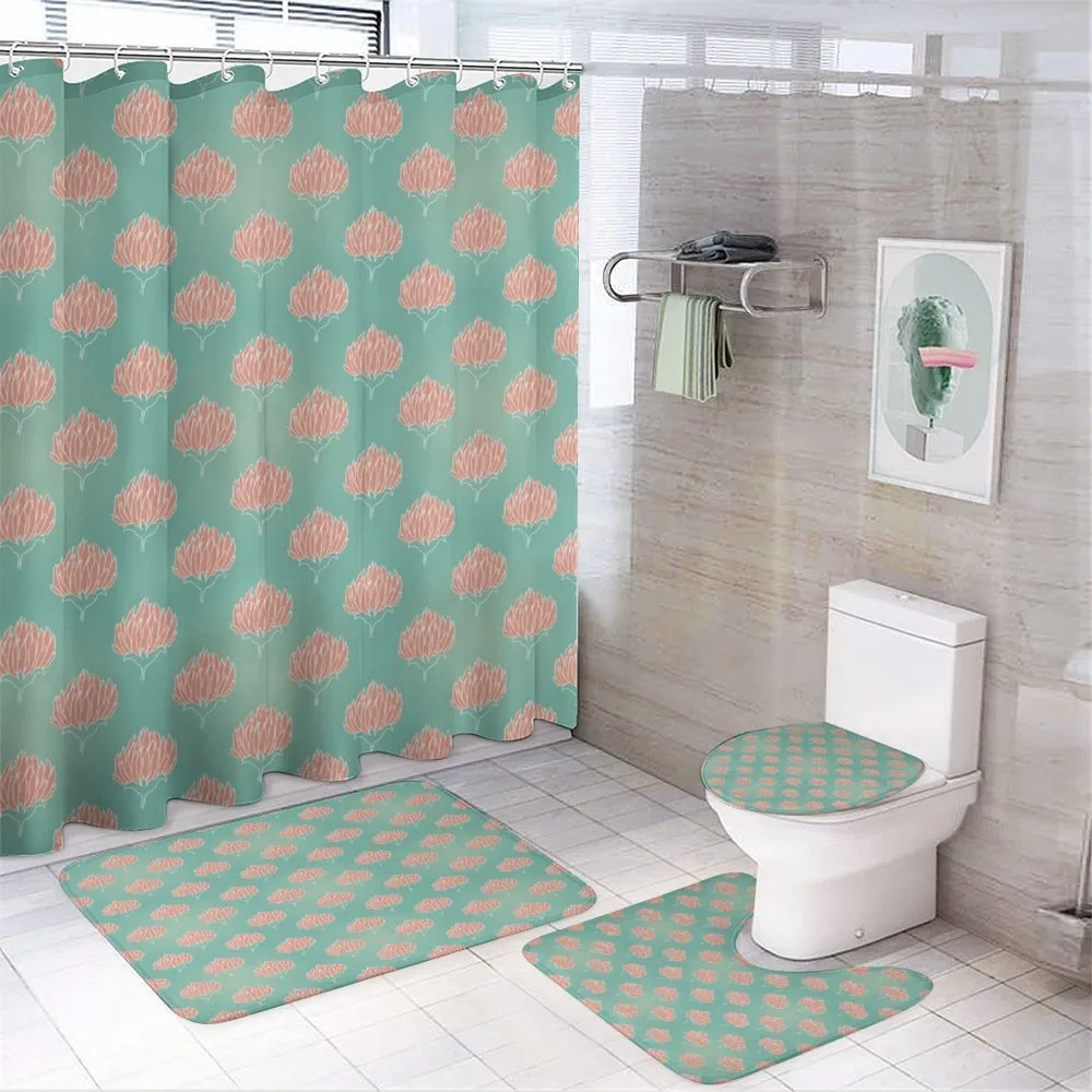 Romantic Corsage of Flowers — 4-Piece Bathroom Set preview