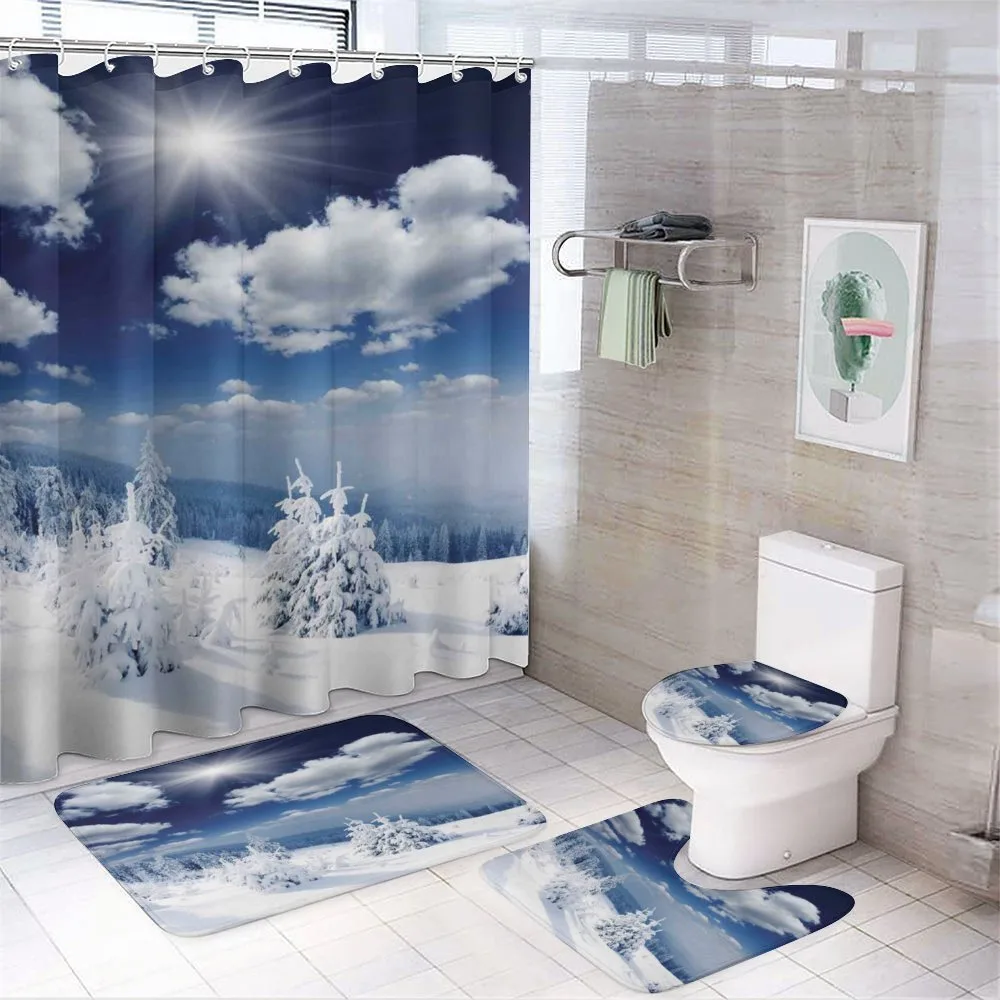 Snow Covered Trees — 4-Piece Bathroom Set preview