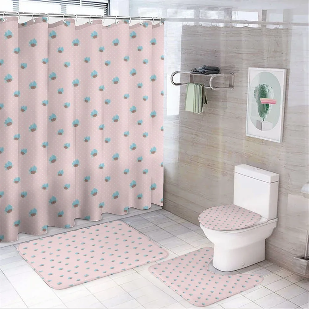 Cupcakes and Polka Dots — 4-Piece Bathroom Set preview