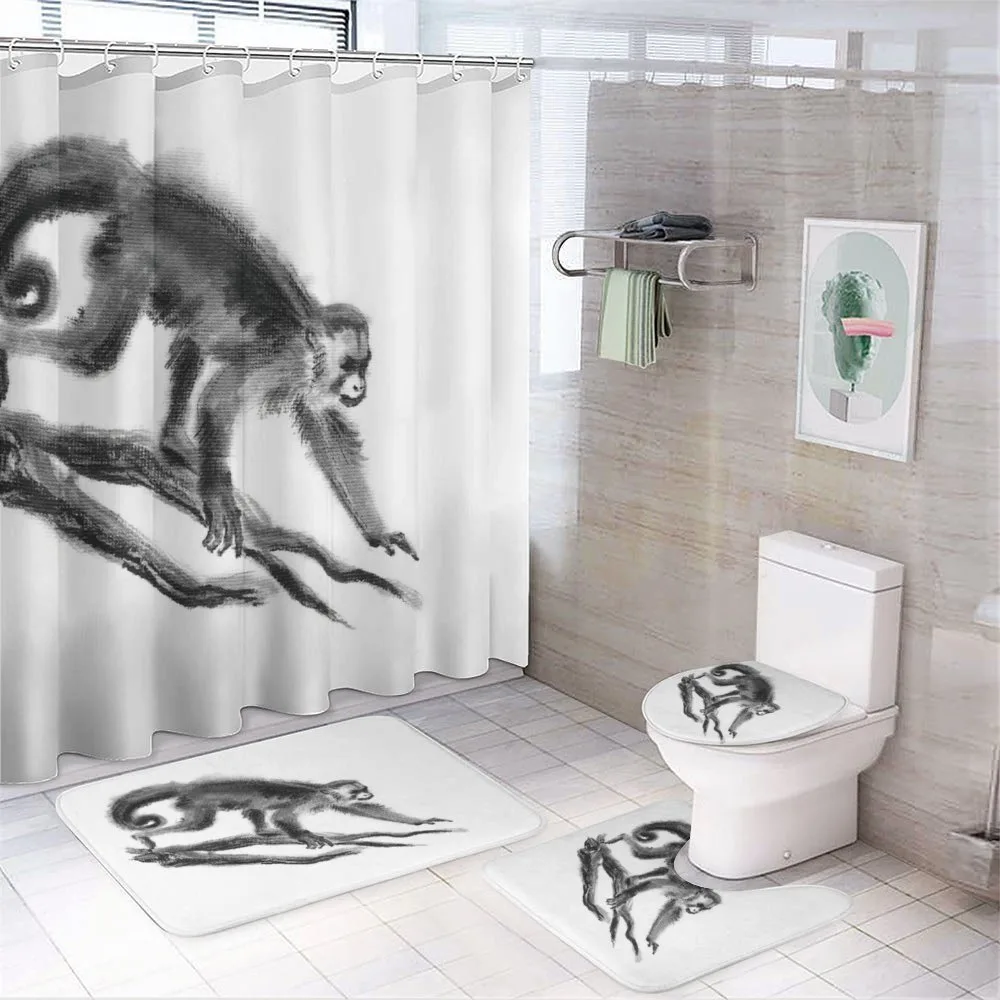 Exotic Jungle Monkey — 4-Piece Bathroom Set preview