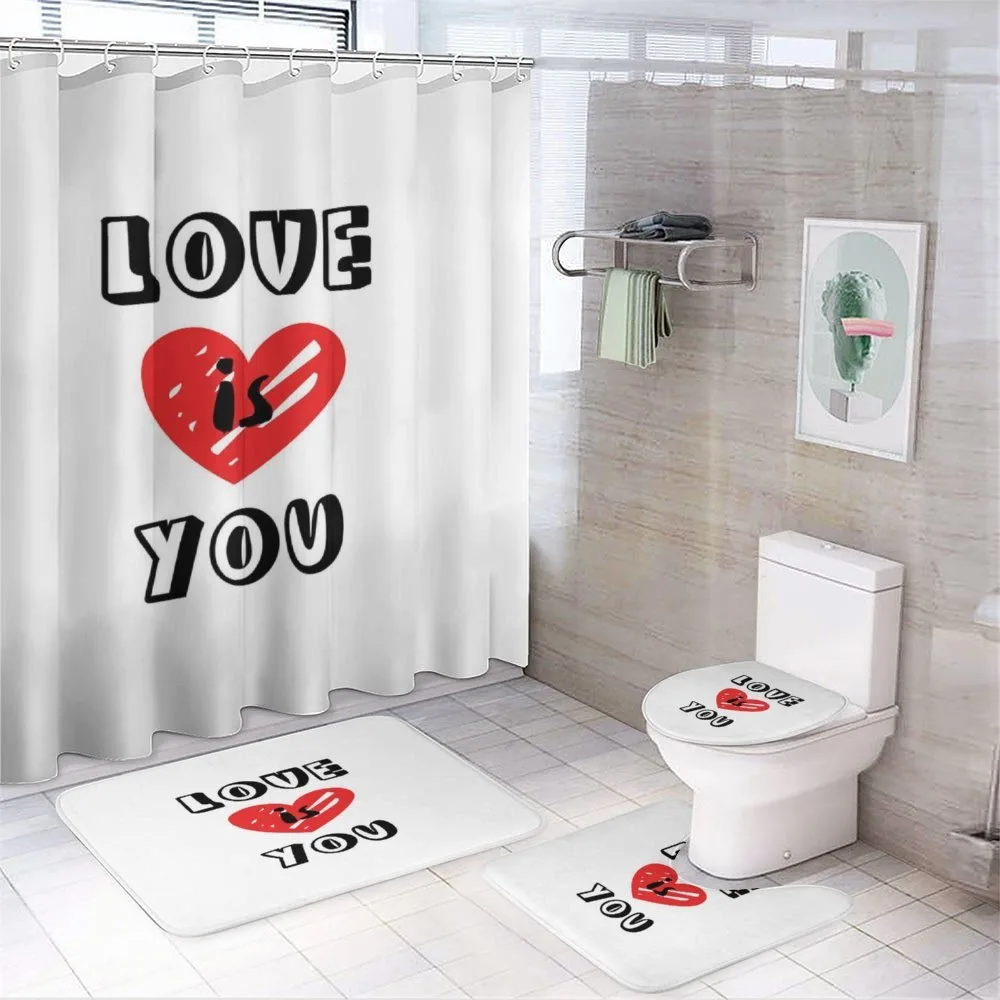 Love is You Red — 4-Piece Bathroom Set preview
