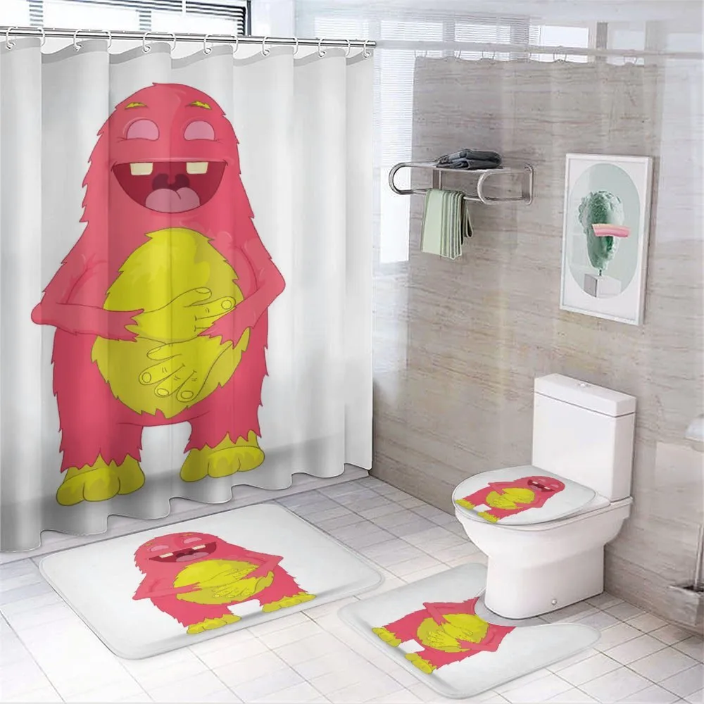 Monster Character Laughing — 4-Piece Bathroom Set preview
