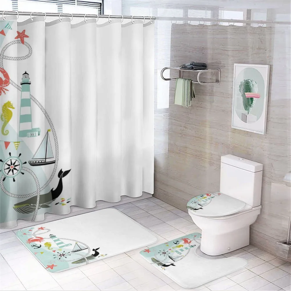 Ornate Border Design — 4-Piece Bathroom Set preview