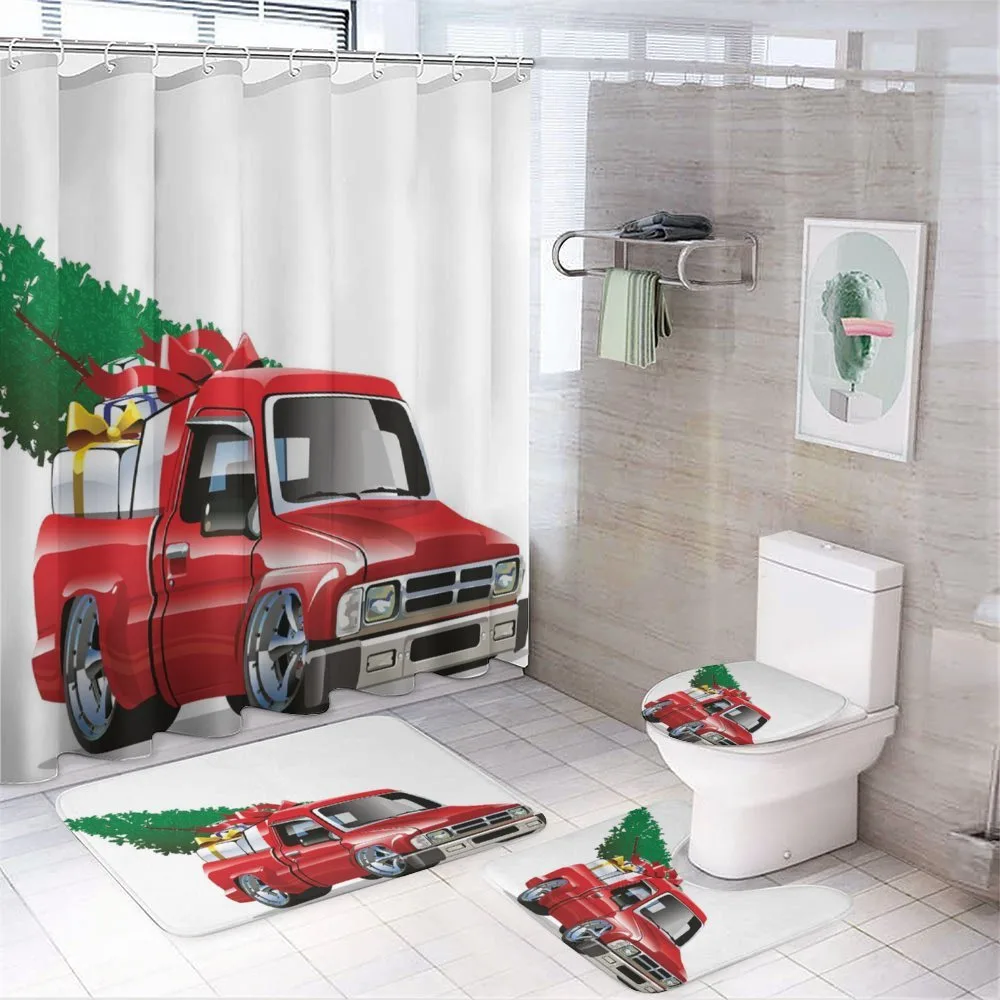 Red Farm Truck — 4-Piece Bathroom Set preview