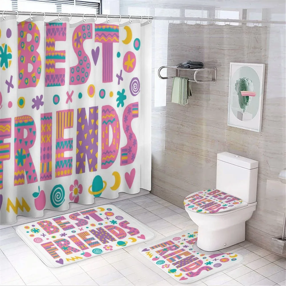 90's Calligraphy Art — 4-Piece Bathroom Set preview