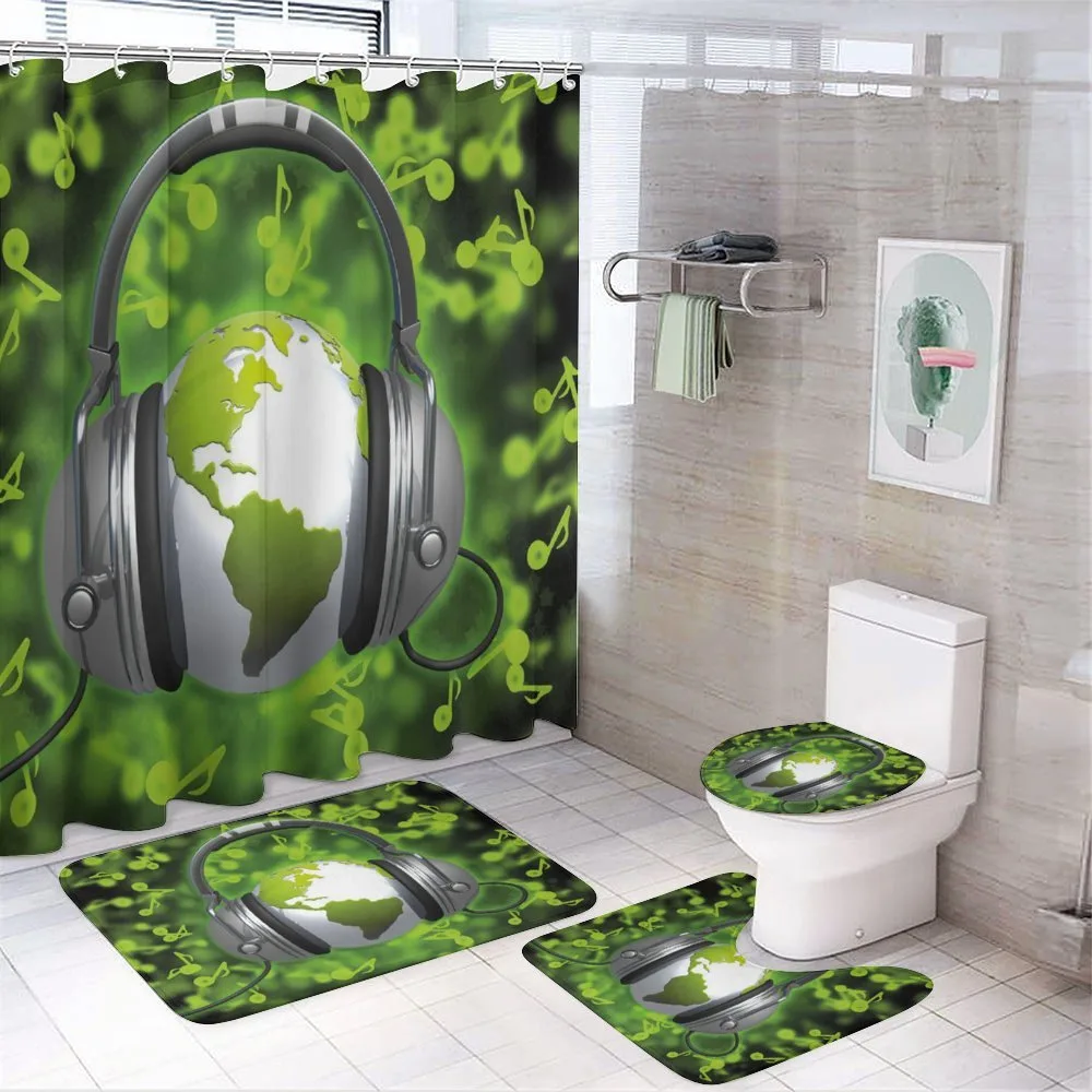 Headphones Music Globe — 4-Piece Bathroom Set preview