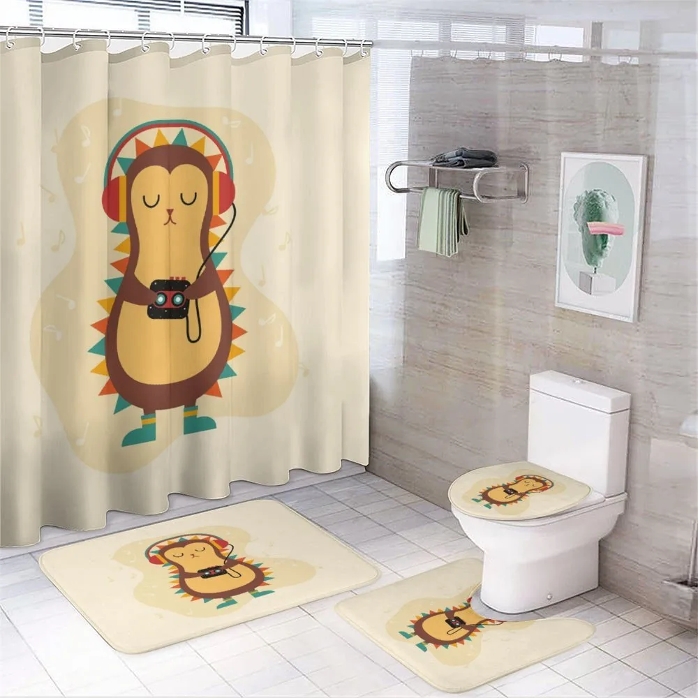 Music Listening Animal — 4-Piece Bathroom Set preview