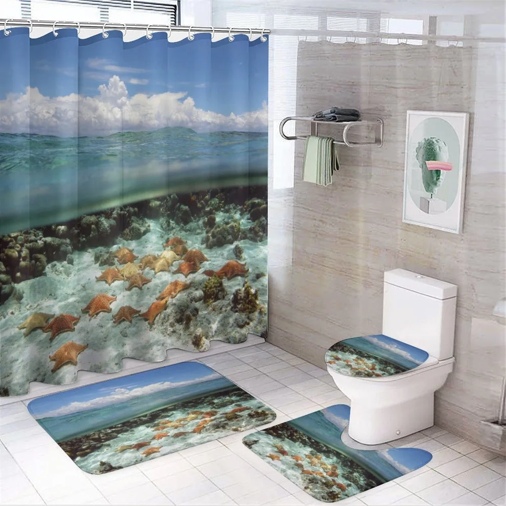 Sky Clouds Sea — 4-Piece Bathroom Set preview