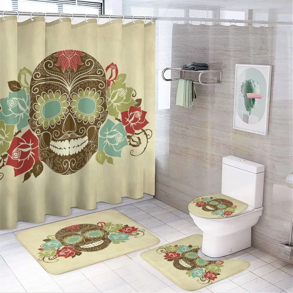 Vintage Gothic Face — 4-Piece Bathroom Set preview