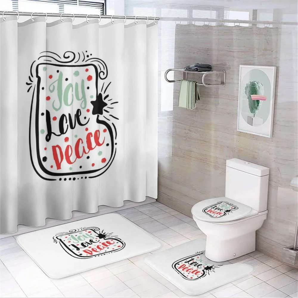Abstract Christmas Sock — 4-Piece Bathroom Set preview
