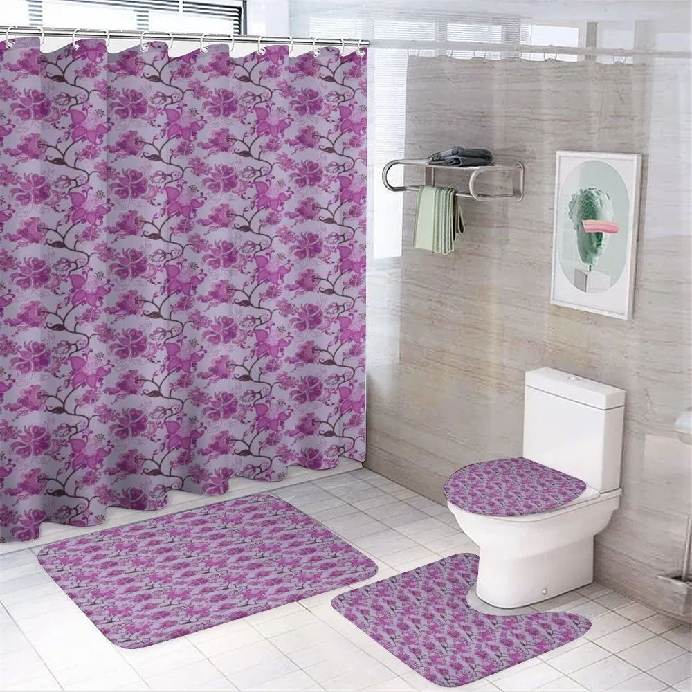 Chinese Hippie Blooms — 4-Piece Bathroom Set preview