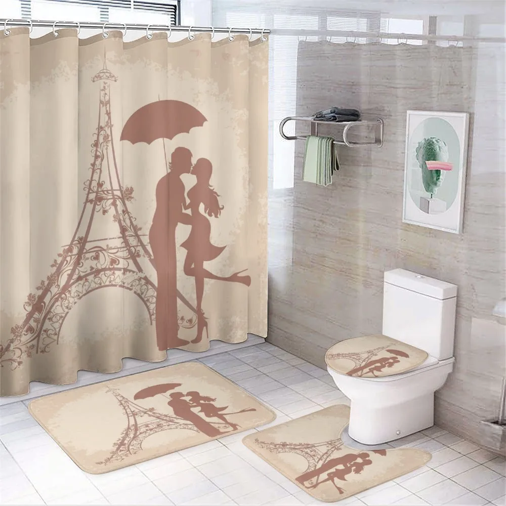 Couple Eiffel Tower — 4-Piece Bathroom Set preview
