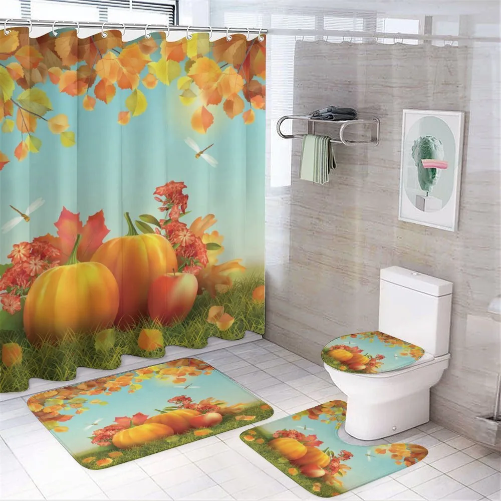 Fall Season Yield Leaf — 4-Piece Bathroom Set preview