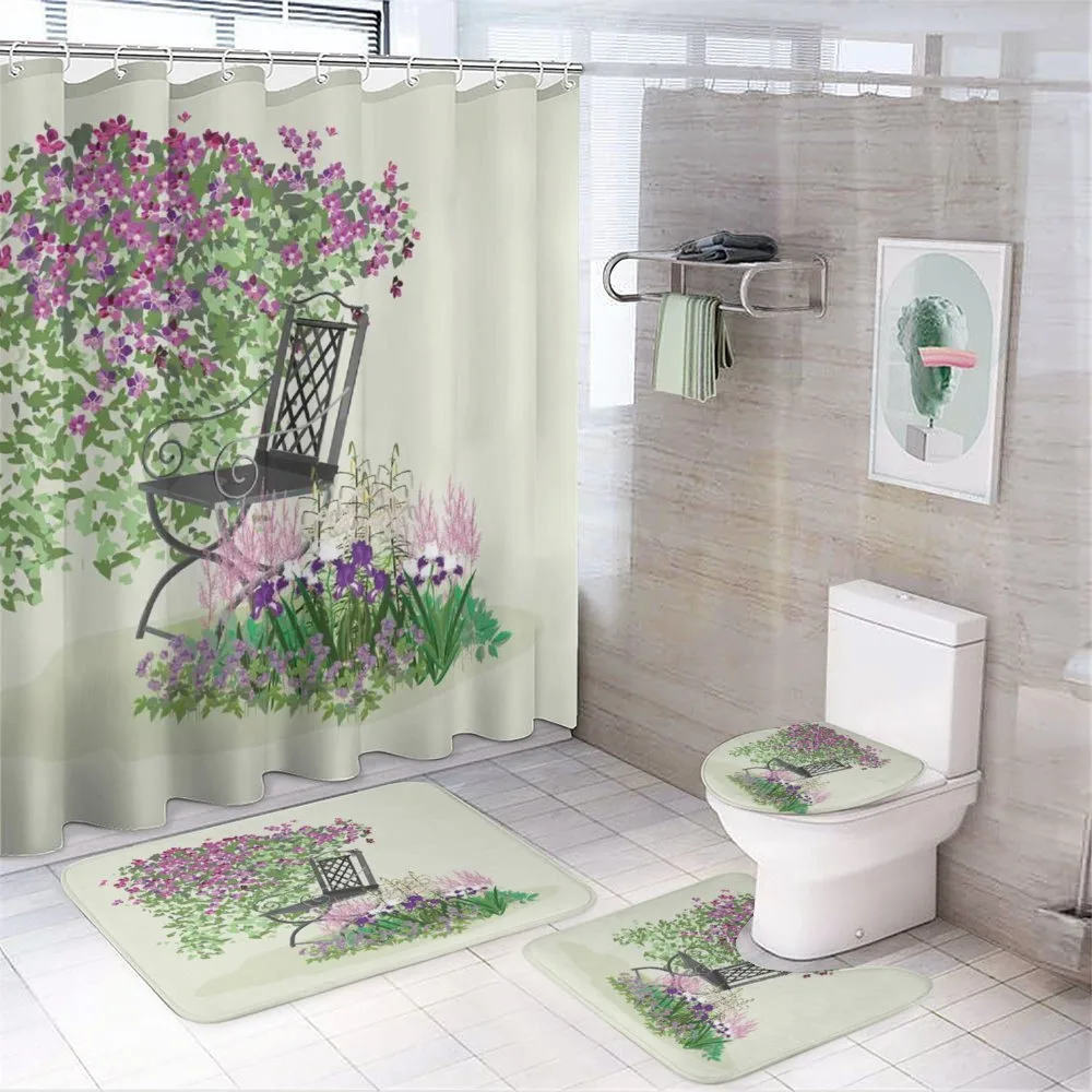 Flowers Blooming Garden — 4-Piece Bathroom Set preview
