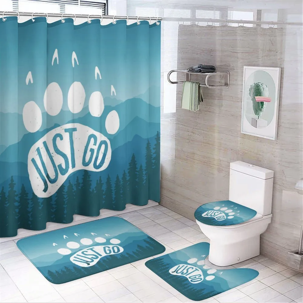 Mountains Graphic — 4-Piece Bathroom Set preview