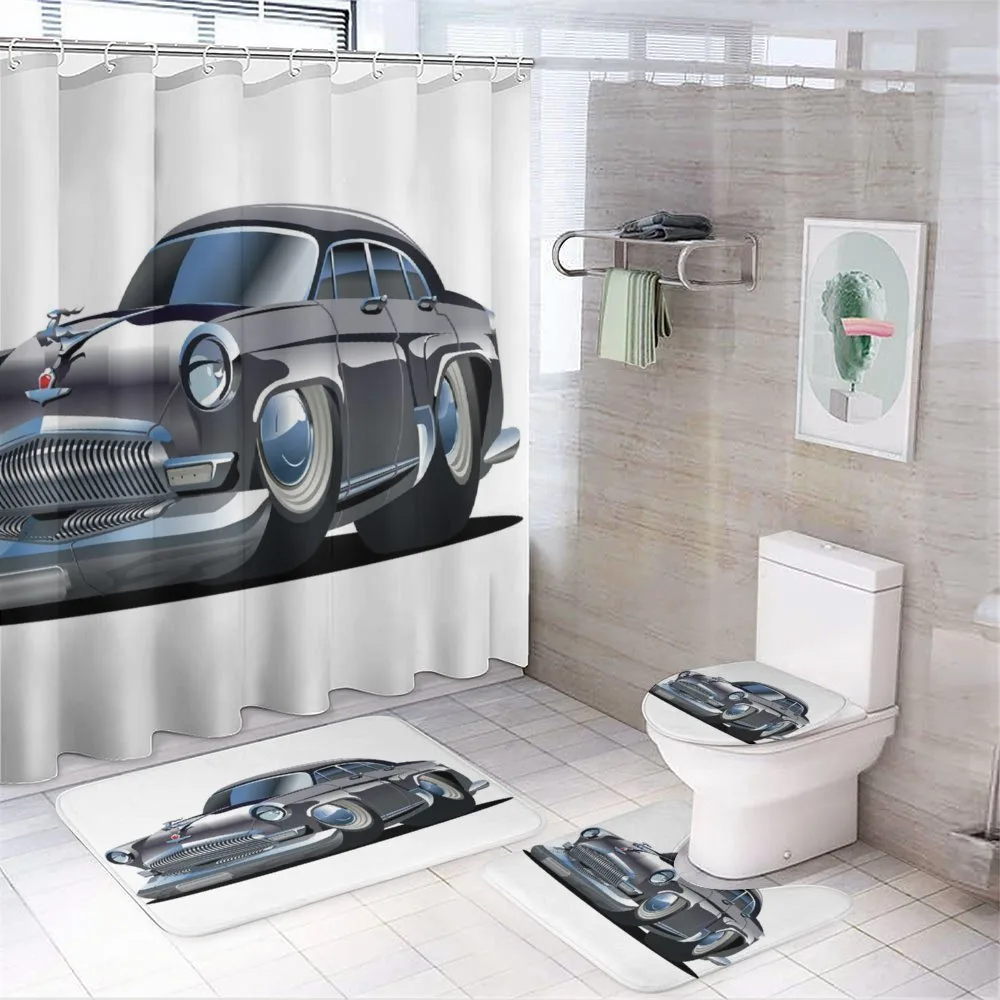 Retro Design Asymmetric — 4-Piece Bathroom Set preview