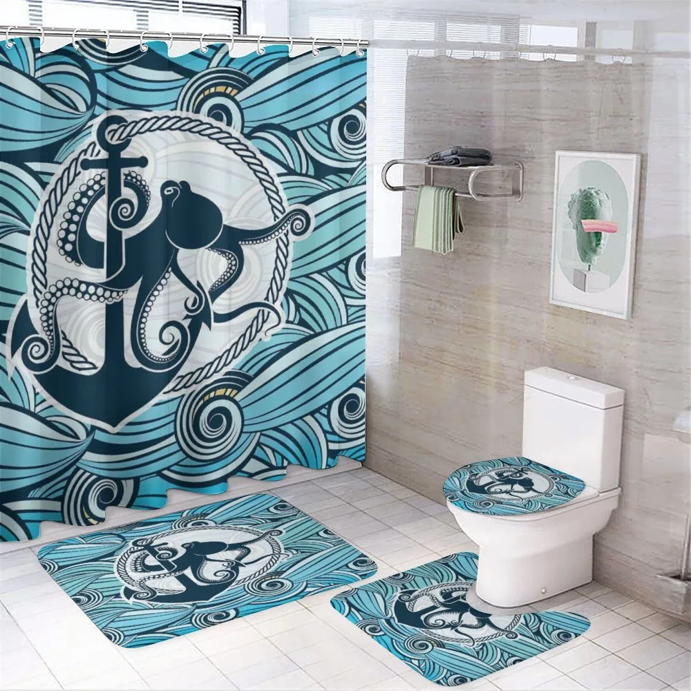 Sea Waves — 4-Piece Bathroom Set preview